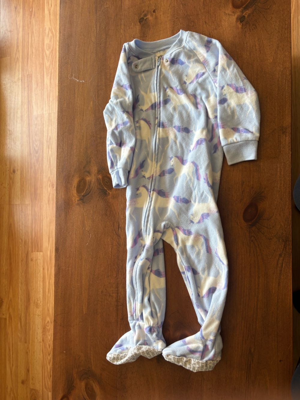 🩷 6 for $20 🩷 Carter's Light Blue Unicorn Print One-Piece Pajamas Fleece